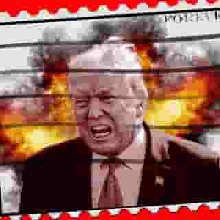 Will the Supreme Court help Trump steal the election? Justice Brett Kavanaugh’s latest opinion isn’t a good sign. Learn more at the link in our bio. Photo Illustration by @photoeditorjoe. Images in Illustration Jabin Botsford/The Washington Post/Getty Images (Trump); t_kimura/Getty Images(stamp outline); Jose A. Bernat Bacete/Getty Images(explosion)