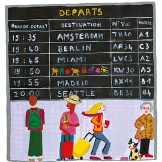 ✈️ EXPO📍Paris 💸 GRATOS
Jusqu'au 23 juillet, le @maifsocialclub situé dans le 3ème à Paris accueille l'exposition "Prendre la tangente". À cette occasion, 11 artistes internationaux réinterpréteront l'expression qui a donné son titre à l'expo et traiteront de celui qui nous permet à tous.tes de nous évader : le voyage, réel comme intérieur. Pour ce faire, l'illustratrice franco-marocaine @myriamaucitron a été conviée pour réaliser une série d'illustrations autour du thème. Encore mieux : elle a illustré à elle seule le livret jeux pour enfants à retrouver à l'expo. On lui a posé des questions sur le voyage, ses dessins pour l'expo et sur sa pratique artistique en général sur Kiblind.com (lien dans la bio)

🌍 L'expo + l'interview de Myriam : https://bit.ly/3kUGWDm

.............................................................................

✈️ EXHIBITION📍Paris 💸 Free
Until July 23, the @maifsocialclub located in the in Paris 3 hosts the exhibition "Prendre la tangente". On this occasion, 11 international artists will reinterpret the expression that gave its title to the exhibition and will deal with the one that allows us all to escape: the journey, real as well as internal. The Franco-Moroccan illustrator @myriamaucitron has been invited to create a serie of illustrations on the theme. Even better : she has illustrated the booklet of games for children to be found at the exhibition. 

🌍 The exhibition : https://bit.ly/3vV4qyd

#maifsocialclub #prendrelatangente #voyage #paris #expo #expogratuite #myriamaucitron #exhibitioninparis #exhibition #illustration #dessin #livretjeux