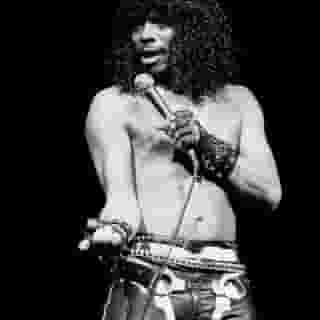 Rick James died 26 years ago today. In honor of the punk-funk king, tap the link in our bio for 10 of his greatest musical moments. Photograph by Paul Natkin/Getty Image