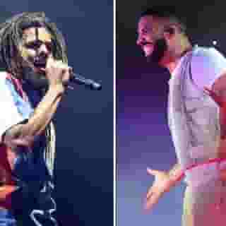Drake and J. Cole keep releasing music during the pandemic. At 33 and 35, respectively, the two titans have more in common now than they did during the decade they were critically and commercially pitted against one another. Tap the link in our bio to read about the two rappers’ attempt to age gracefully. Photograph by Tabatha Fireman/Getty Images, Prince Williams/Wireimage/Getty Images
