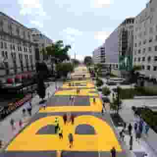 The mayor of D.C. officially renamed the street in front of the White House Black Lives Matter Plaza and painted "Black Lives Matter" on the street leading up to the president's residence. Learn more at the link in our bio. Photograph by KHALID NAJI-ALLAH/Executive Office of the Mayor HANDOUT/EPA-EFE/Shutterstock