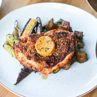 FALL FRESH SHEET | Have you had a chance to cozy up with our *new* limited-time menu yet?⁠
⁠
Available exclusively on our Fall Fresh Sheet, this Oven Roasted Harissa Chicken is made with za’atar crusted double chicken breast, harissa butter, hot honey glazed rainbow carrots, and herb-roasted yukon gold potatoes.⁠
⁠
Visit the link in our bio to view the full menu – we look forward to seeing you!