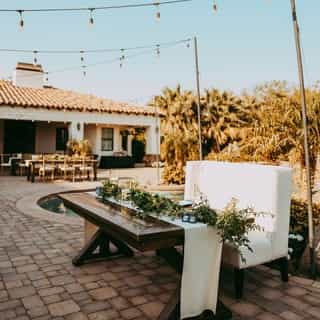 From lush palm patterns to sleek velvet napkins, this tablescape hits that sweet spot between effortless and elevated.⁠
⁠
Venue: @estateatvialaspalmas⁠
Photographer: @completely_captured ⁠
Planning/Design: @trilogyeventplanning⁠
Rentals: @allamericanrusticrentals ⁠
Rentals: @sigpartyrentals⁠
Linens: @creativecoverings ⁠
Flowers: @liliespalmsprings ⁠
Catering: @catering_by_westwood ⁠
Hair & Makeup: @chelseanicolemh ⁠
Cake: @stephyscakery ⁠
DJ: @secondsong_official ⁠
Restroom: @luxflush ⁠
⁠
⁠
⁠
#weddingreceptionideas #tropicaleventdecor #linenrental #eventdesigninspo  #outdooreventdecor #modernweddingstyle #tablescapegoals #tropicaltablescape #creativecoverings #destinationweddingdecor  #eventstylingideas #rehearsaldinnerinspo #eventprofs⁠