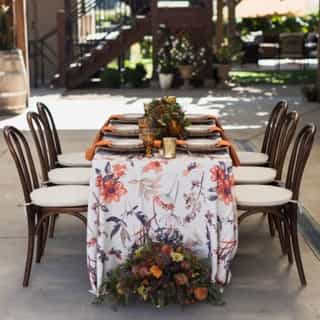 Our Desert Wildflower linen is designed with warm, natural, and rustic inspired hues. This year we are launching a new Wildflower color variation, can you guess what it might be? ⁠
⁠
⁠
⁠
⁠
#creativecoverings #luxurylinens #weddingtable #weddinginspo #weddingaesthetic #bridal #tablescape #linenrental #eventprofs #outdoorwedding #receptioninspo #eventinspo ⁠
⁠