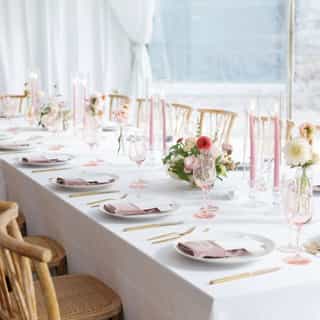 Pretty in pink 💖 ⁠
⁠
⁠
Planning & Design: @cloudnineeventco⁠
Venue & Catering : @everlineresort ⁠
Photographer: @kaykroshus ⁠
Floral Design: zurifloraldesign ⁠
Rentals & Tent: @celebrationseventrentals ⁠
Cinema: @jasonchesebroughfilms ⁠
Beauty: @rahhairstudiotahoe ⁠
Entertainment: @bigticketdj ⁠
Linens: @creativecoverings ⁠
⁠
⁠
⁠
#creativecoverings #specialtylinens #weddingtable #weddingdecor #prettyinpink #blushingbride #bridal #weddinginspo #weddingday #weddingreception #pastelwedding #tablescape #linenrentals⁠