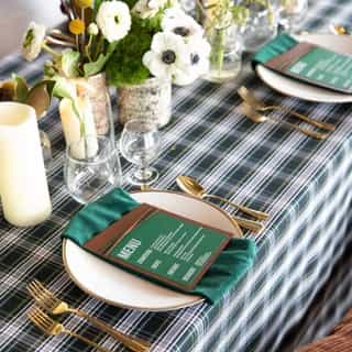 Plaid prints made their way onto the runway for Spring 2025 collection releases, and we hope to see similar trends in upcoming weddings, corporate events, and gatherings. Of course we love using plaid prints during these colder months, but don't count them out for your upcoming Spring events! Here is our Augusta Plaid linen released earlier this year. ⁠
⁠
⁠
⁠
⁠
#creativecoverings #specialtylinens #luxuryevents #whiskeydinner #plaid #spring2025fashion #weddingtrends #bridal #corporateevents #eventinspiration #tablescapedesign #weddingtable #happyholidays
