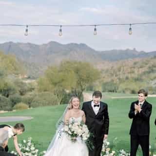 Congratulations to Britani and Cooper! Every wedding day is about the beautiful couple, but the little details are what make it an extra splendid day. 🤍

What’s your favorite type of wedding decor? 💫

Event Planning and Design: @imoni_events @silverleafclub
Floral Designer: @avantgardefloraldesignstudio
Photography: @lesliedphotography
Videography: @somethingnew.media
Entertainment: @groovemobiledjs @sweetwaterstrings @thepaperplaceaz
@hairbyemilyhughes
Rentals: @southwest.teepee.event.rental. @creativecoverings
Cake: @ruzecakehouse