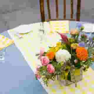 Your summer and 4th of July orders have been keeping us busy here at Creative Coverings! We are excited to see your upcoming summer designs as we transition out of spring this month. 

Would you pair yellow and blue together? We love this combination of the spa linnea table cloths paired with the yellow check runners and napkins! "Check" out the link in our bio to reserve yours. 💛

Venue: Heavenly Lakeview Lodge @skiheavenly
Photography: @kendallpricenv