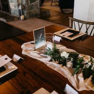 Did you know ... Voile means “veil” in French, hence the reason our extra wide and extra long table runners are called table veils?⁠
The champagne voile is a lightweight, sheer fabric and adds an elegant layer to any tablescape. ✨⁠ Pictured here, it's paired with our black lamour napkins.⁠
⁠
Click the link in our bio to see all of our table veils! ⁠
⁠
Photo: @danirawsonphoto⁠
Venue: @tannenbaumevents⁠
Bride: @haleighjividen