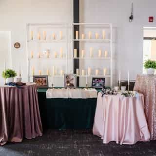 Spring has us thinking pink. 💖 We had a stunning lineup at last year's engaged event at the Elm Estate.⁠
⁠
✨ Featured linens: ⁠
Dusty rose plush velvet⁠
Kelly green lamour⁠
primrose lamour⁠
blush sequin linen ⁠
⁠
All this and more on creativecoverings.com⁠
⁠