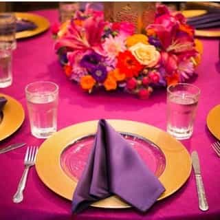 Have you heard? Pantone's 2023 color of the year is Viva Magenta and we have the perfect linens to keep up with the trend. 🌺⁠
⁠
Viva Magenta is a bold and vibrant shade that will turn heads and make a statement. This electric hue is a powerful and energetic color that evokes feelings of excitement and passion and is sure to bring a touch of boldness to any project. Whether you use it as an accent or make it the star of the show, Viva Magenta is the perfect choice for adding some extra pizazz to your tables.⁠
⁠
~ Linens shown ~⁠
Photo 1: Fuscia Lamour⁠
Photo 2: Raspberry Crush⁠
⁠
Find these and more in the link in our bio. 👆🏼