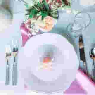 ⁠⁠This setup is so sweet & elegant. 🌸🍭 The pop of color from the orchid shantung napkin napkin is the cherry on top of this beautiful table setting!⁠
⁠
Linens shown: orchid shantung napkins on the mint tavira linen⁠
⁠
Find the mint tavira in the link in our bio. ✨⁠
⁠
⁠
Event Design, Styling and Coordination: @sparkleanddustevents⁠
Venuen: @thewillowballroom⁠
Photography: @sarahschweyerphotography & @sydnieleahphoto⁠
Floral: @glamgarden⁠
Rentals: @gettinghitchedweddings⁠
Linens: @creativecoverings⁠
Signage & Seating Chart: @figandolivedesigns⁠
Cake: @ritascakedesigns⁠
Macarons: @petitemiettebakery⁠
Bridal Gowns: @bridetobecouture⁠
Bridal Gowns Designers: @essenseofaustralia & @evieyoungbridal⁠
Bridal Hair: @hairandmakeupbyyuliya⁠
Jeweler: @sharifjewelers⁠
Models: @thesweetestdevil & @mckinleycarlisle