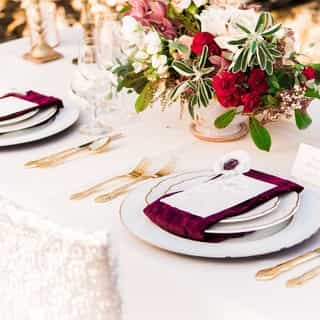 It's little things like touches of velvet and sequin on simplistic ivory linen that make all the difference. ✨⁠
.⁠
.⁠
.⁠
.⁠
.⁠
Wedding Planner: @elegantaffairswa⁠
Florist: @shelbybondinbloom⁠
Linens: @creativecoverings⁠
Rentals: @AmericanPartyPlace and @themeaningfuldetails ⠀⠀⠀ ⠀ ⠀⠀⠀ ⁠
Photography @bettyglobaphotography 