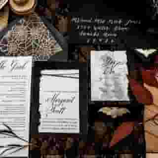 Flashback Friday to this spooky shoot in honor of Friday the 13th!⁠ 🕸️⁠
⁠
Napkin | Champagne Tavira⁠
Runner | Black Lace⁠
⁠
Coordination | Leanna Carson @mrsleannacarson + Brittnee Somers @brittneesomers⁠
Photography | Ashlyn Moreno Photography @ashlynsavannah⁠
Florals | Box of Love Reno @boxoflovereno⁠
Rentals | Tahoe Rustic Rentals @tahoerusticrentals, Red Carpet Events @redcarpeteventsanddesign, Camelot Party Rentals @camelotpartyrentals⁠
Linens | Creative Coverings @creativecoverings⁠
Cake | Delicious Designs @deliciousdesignsreno⁠
Invitation + Menu | Pretty Little Paper Co. @pretty.littleco⁠