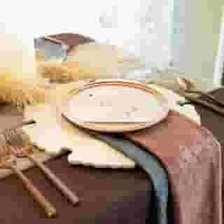 Texture is in! This mix of Linnea, Voile, Etched Velvet & Tavira create a lux tablescape that is so on trend!⁠
⁠
Photography | Marto G Photography @martogphotography⁠
Linens | Creative Coverings @creativecoverings⁠