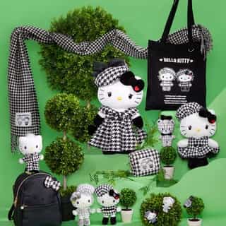 Posh & Polished 🖤🤍 Shop the new Hello Kitty and Mimmy Monochrome Houndstooth series on Sanrio.com! Link in bio. 