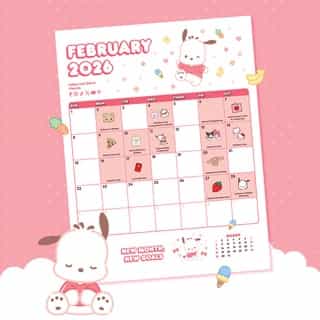 Let’s make the most of the month ahead! ❤️🐾 Stay organized with Pochacco 🗓 Link in bio to download your free monthly calendar.