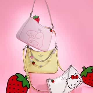 Cuteness on the go ♠️🍓 The limited edition Hello Kitty and Friends x @katespadeny collection is here! Link in bio to shop on Sanrio.com