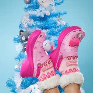 Slide into cuteness 🎀✨ Get 25% off all Crocs footwear on Sanrio.com! Use code: CROCS25 at checkout. Link in bio. 