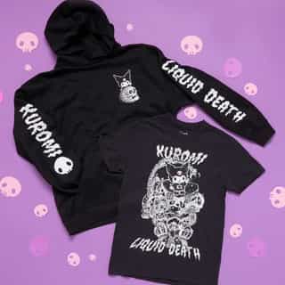 Stay hydrated and look cool with new @liquiddeath x Kuromi styles 💜 Available now on Sanrio.com and @boxlunchgifts. Link in bio. 