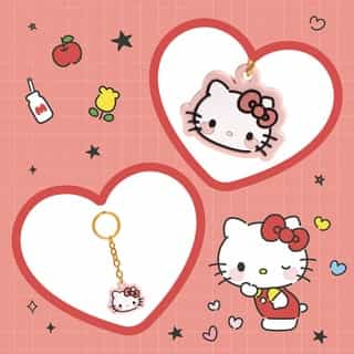 Hello Kitty is now available as a limited-edition keychain! 💖 Get our Friend of the Month gift FREE when you spend $50 or more in Sanrio stores and online - no code needed! Link in bio to shop.⁠
