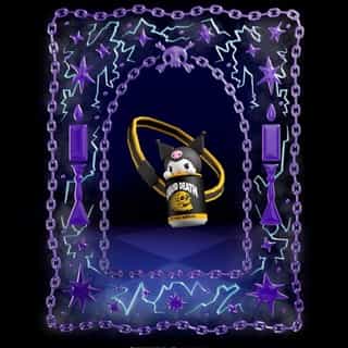 Cute down to the bone 💀 Hurry and get the Kuromi x @LiquidDeath can strap in My Hello Kitty Cafe on @Roblox while they last! ⛓ Check the link in our bio! 