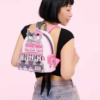 Pink goes well with black🩷🖤 Shop the @loungefly My Melody and Kuromi Anniversary collection at the link in our bio! #MyMelody50th #Kuromi20th 