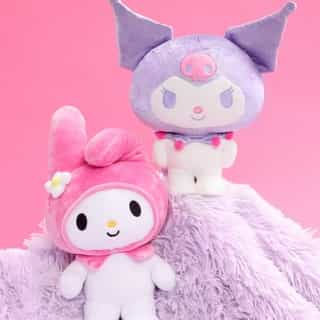 The cutest besties 🩷🖤 Shop this My Melody and Kuromi GUND plush at the link in our bio. #MyMelody50th #Kuromi20th 