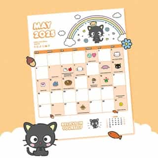 Believe in yourself 🖤 Start fresh this month with Chococat 🗓 Link in bio to download your free monthly calendar now. 