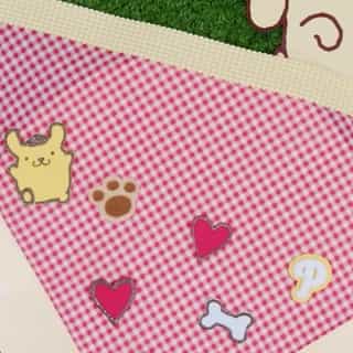 Want to learn how to keep your favorite pups in style? Find out on the #HelloKittyandFriends YouTube channel as we make an adorable dog bandana inspired by Pompompurin! 🐾  Link in bio.