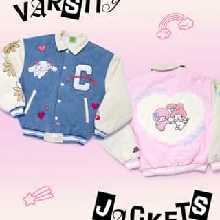Rep like you're an alum from Sanrio University 📚💖 Link in bio to shop Varisty Jackets at Sanrio.com.