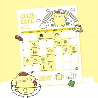 Enjoy the journey 💛 Start fresh this month with Pompompurin 🗓 Link in bio to download your free monthly calendar now.