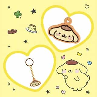  Pompompurin is curious, generous, and now available as a limited-edition keychain! 💛 Get our Friend of the Month gift FREE when you spend $50 or more in Sanrio stores and online - no code needed! Link in bio to shop.