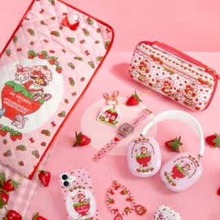 Berry besties 🍓✨ Shop the My Melody  ⁠
 ❤️ @strawberryshortcake collection by @shopsonix now! Link in bio to shop on Sanrio.com. 