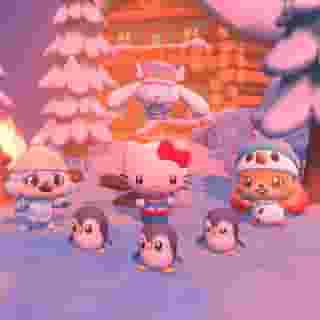 There's still time to stay cozy! ❄️✨ Discover new cabins, furniture, critters, and puzzles hidden in a snowy village. Grab a cup of cocoa and enjoy the latest #HelloKittyIslandAdventure update available now on Apple Arcade 🕹️ Link in bio. ⁠