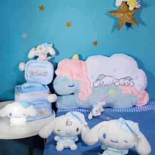 Zzz 💙 Sleep tight with Cinnamoroll and his bestie, Milk with adorable bed-time themed accessories 🌙 Link in bio to shop at Sanrio.com!