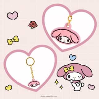 My Melody is sweet, generous, and now available as a limited-edition keychain! 💖 Get our Friend of the Month gift FREE when you spend $50 or more in Sanrio stores and online - no code needed! Link in bio to shop. 
