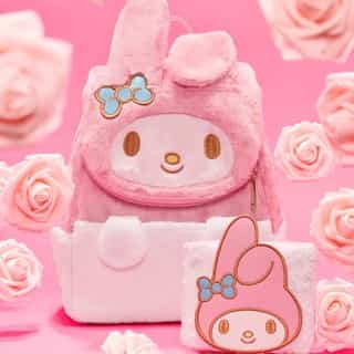 Pink 💖 Plush 💗 Perfection 💞 Find the sweetest My Melody plush backpack and matching wallet exclusively online at @loungefly! Link in bio to shop. 