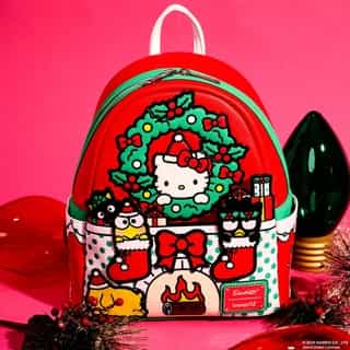 Winter Wonderland ❄️ Get ready for holiday festivities with new Hello Kitty and Friends styles from @loungefly ✨ Shop now at Sanrio.com. Link in bio.