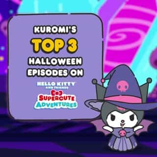 Celebrate our Friend Of The Month, Kuromi, on the #HelloKittyandFriends YouTube channel! 🎃 Link in bio. 