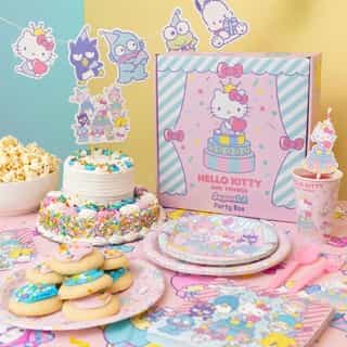 Party time! 🎂✨ With the new @JapanLA Hello Kitty and Friends Party Box, you'll have everything covered for the cutest event! Shop now at Sanrio.com. Link in bio.