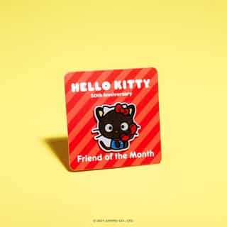 Friend of the Month pins are back! Get our Friend of the Month gift FREE when you spend $50 or more in Sanrio stores and online - no code needed at Sanrio.com ❤️ Link in bio.