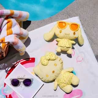 Summer sunshine ☀️ Shop the cutest plush just in time for sunny days at Sanrio.com! Link in bio.