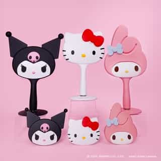 Get ready with your besties🪞✨ New Hello Kitty, My Melody, and Kuromi handheld mirrors from @impressionsvanity are available now at Sanrio.com! Link in bio to shop.