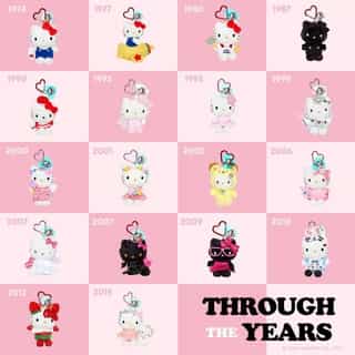 Hello Kitty Through the Years ⏳💞 This collection presents some of the most memorable designs since Hello Kitty's original debut. Which one is your favorite?⁠
⁠
Get a free Bow Mascot Plush with a purchase of any other Mascot Plush from this collection by using code: FREEBOW at checkout. Shop now on Sanrio.com! Link in bio.