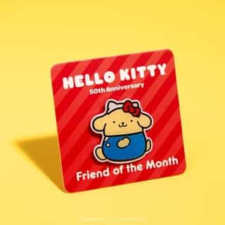 Friend of the Month pins are back! Get our Friend of the Month gift FREE when you spend $50 or more in Sanrio stores and online - no code needed at Sanrio.com ❤️ Link in bio.
