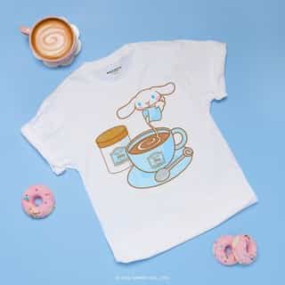 Coffee, anyone? ☕️💙 Join the Sanrio T-Shirt Club now and save 20% off your first tee! Link in bio.