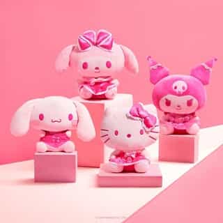 In our pink era 💗🎀💞 Add these new pink monochrome plush to your collection! Link in bio to shop.