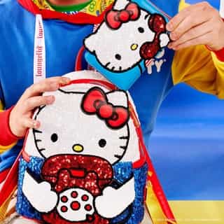 Iconic since 1974 🍎✨ This 15-piece collection from @Loungefly celebrates Hello Kitty's 50th Anniversary! Link in bio to shop. #HelloKitty50th 