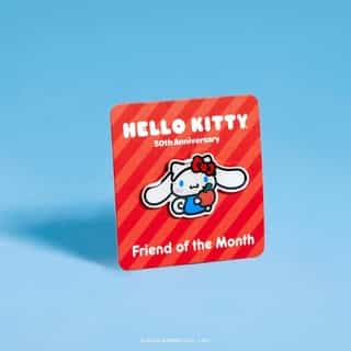 Friend of the Month pins are back! Get our Friend of the Month gift FREE when you spend $50 or more in Sanrio stores and online - no code needed ❤️ Link in bio.